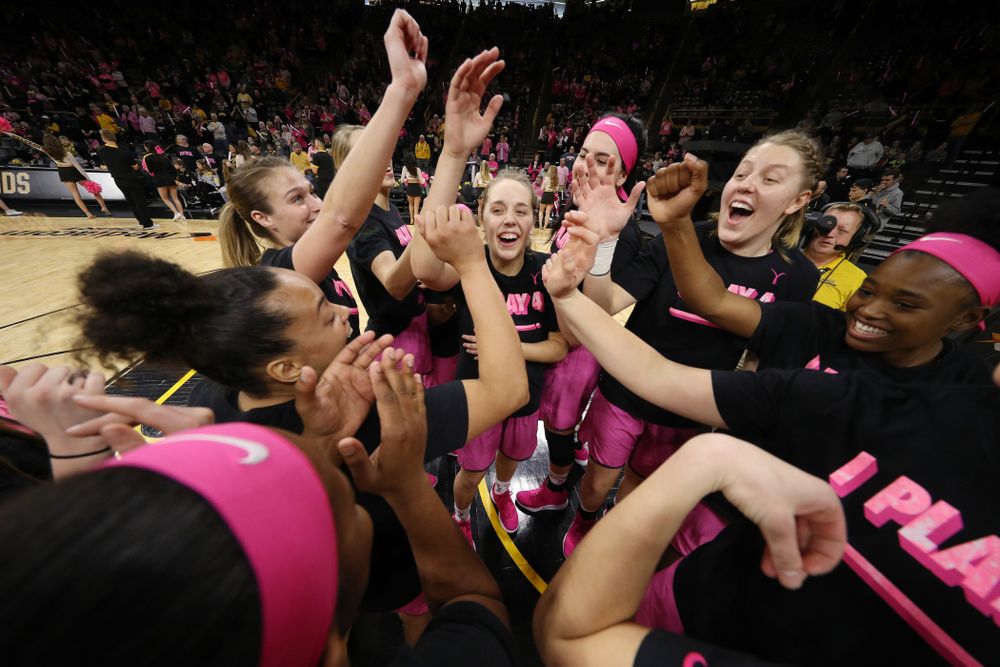 The Iowa Hawkeyes against the seventh ranked Maryland Terrapins Sunday, February 17, 2019 at Carver-Hawkeye Arena. (Brian Ray/hawkeyesports.com)