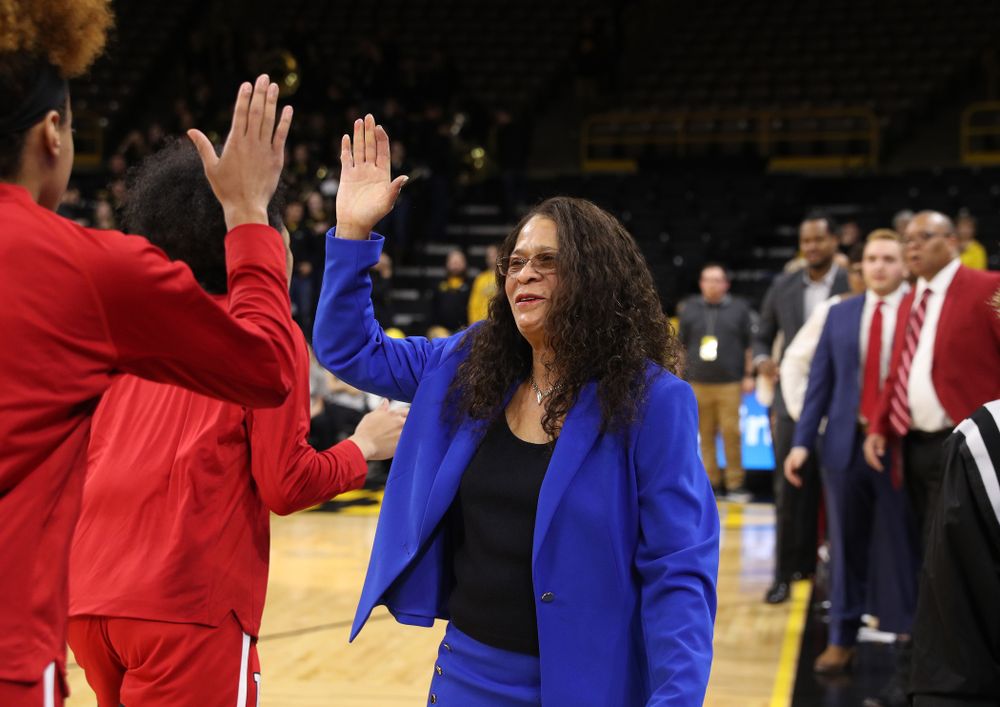 Rutgers Scarlet Knights head coach C. Vivian Stringer before their game against the Iowa Hawkeyes Wednesday, January 23, 2019 at Carver-Hawkeye Arena. (Brian Ray/hawkeyesports.com)