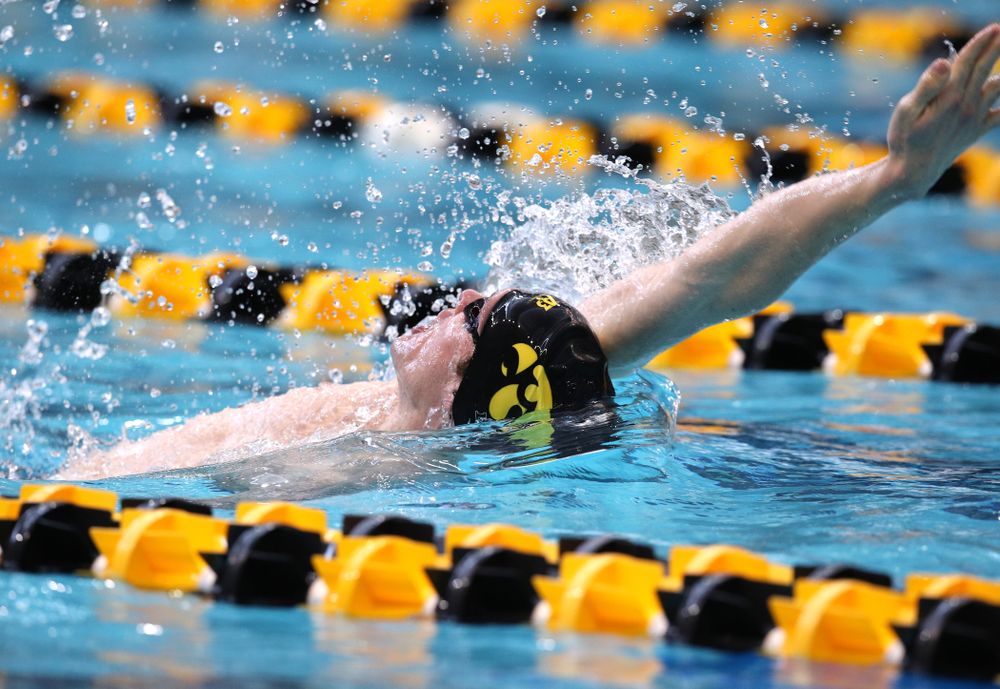 Iowa's Kenneth Mende swims in the preliminaries of the 200-yard IM during the 2019 Big Ten Swimming and Diving Championships Thursday, February 28, 2019 at the Campus Wellness and Recreation Center. (Brian Ray/hawkeyesports.com)