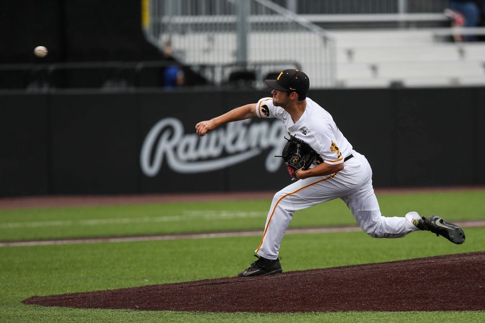 Iowa pitcher Trace Hoffman  during baseball vs Michigan State game 3 at Duane Banks Field on Sunday, May 12, 2019. (Lily Smith/hawkeyesports.com)