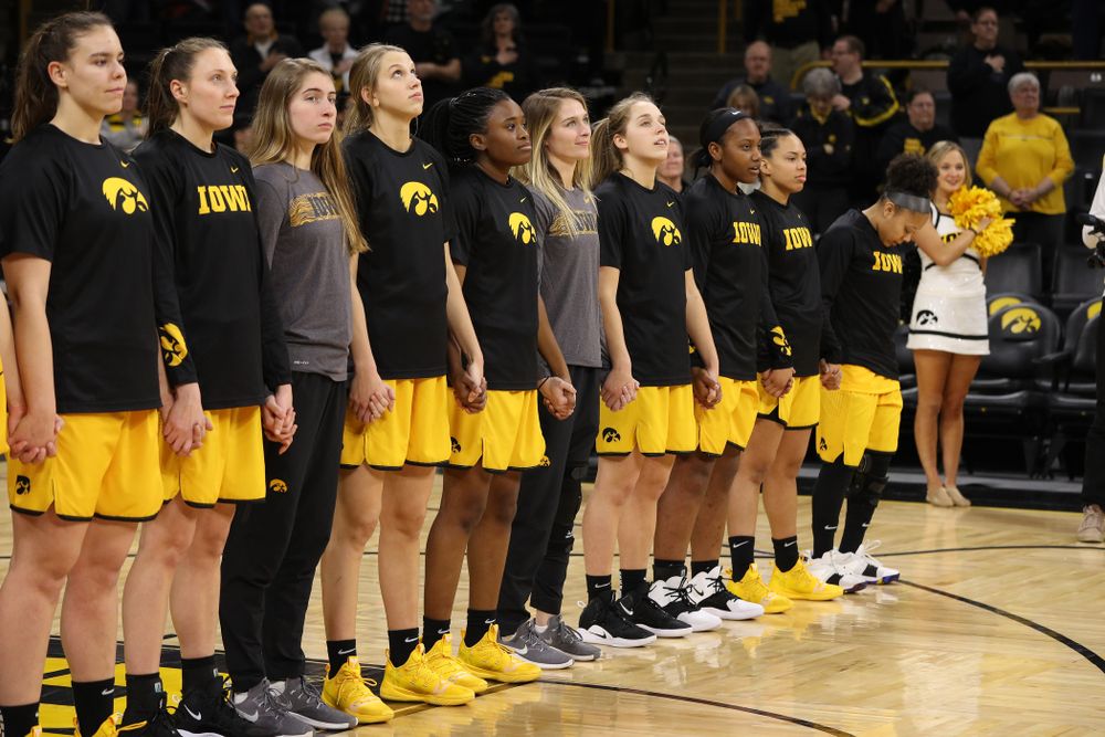 The Iowa Hawkeyes against the Michigan State Spartans Thursday, February 7, 2019 at Carver-Hawkeye Arena. (Brian Ray/hawkeyesports.com)