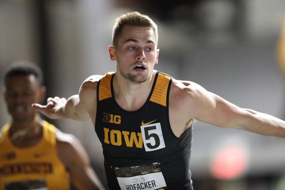 Iowa's Colin Hofacker runs the 200 meter premier during the 2019 Larry Wieczorek Invitational Friday, January 18, 2019 at the Hawkeye Tennis and Recreation Center. (Brian Ray/hawkeyesports.com)