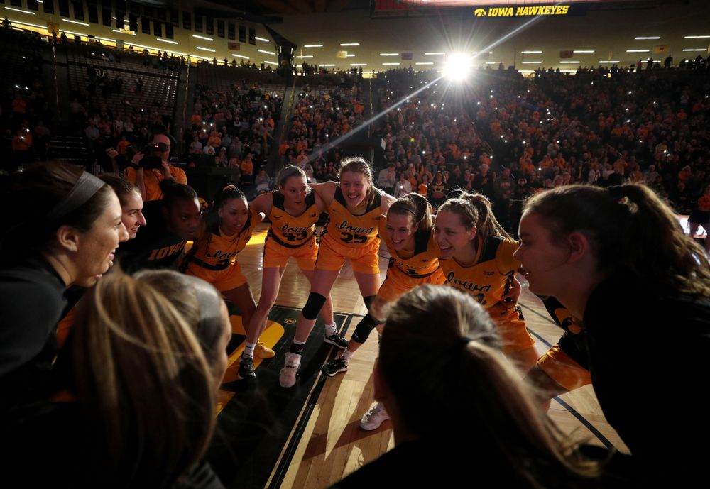 The Iowa Hawkeyes against the Minnesota Golden Gophers Thursday, February 27, 2020 at Carver-Hawkeye Arena. (Brian Ray/hawkeyesports.com)