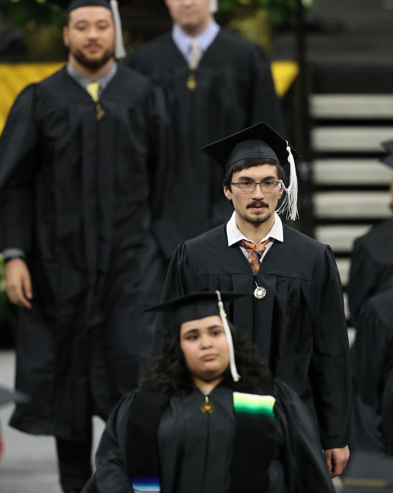 Iowa Football's Miguel Recinos during the Fall Commencement Ceremony  Saturday, December 15, 2018 at Carver-Hawkeye Arena. (Brian Ray/hawkeyesports.com)