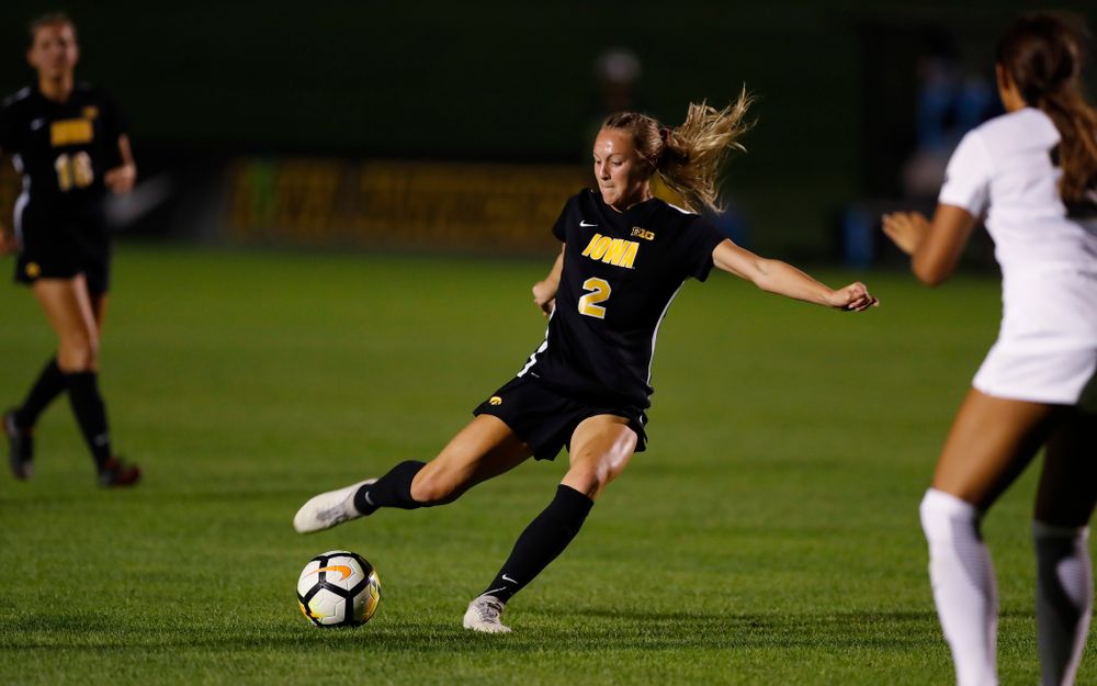Iowa Hawkeyes Hailey Rydberg (2) against the Purdue Boilermakers Thursday, September 20, 2018 at the Iowa Soccer Complex. (Brian Ray/hawkeyesports.com)