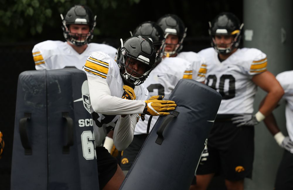 Iowa Hawkeyes defensive lineman Cedrick Lattimore (95) during practice No. 4 of Fall Camp Monday, August 6, 2018 at the Hansen Football Performance Center. (Brian Ray/hawkeyesports.com)