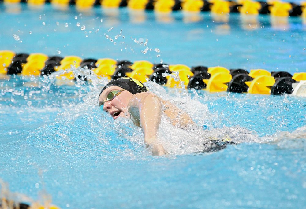 Iowa’s Macy Rink swims the women’s 200 yard freestyle C final event during the 2020 Women’s Big Ten Swimming and Diving Championships at the Campus Recreation and Wellness Center in Iowa City on Friday, February 21, 2020. (Stephen Mally/hawkeyesports.com)