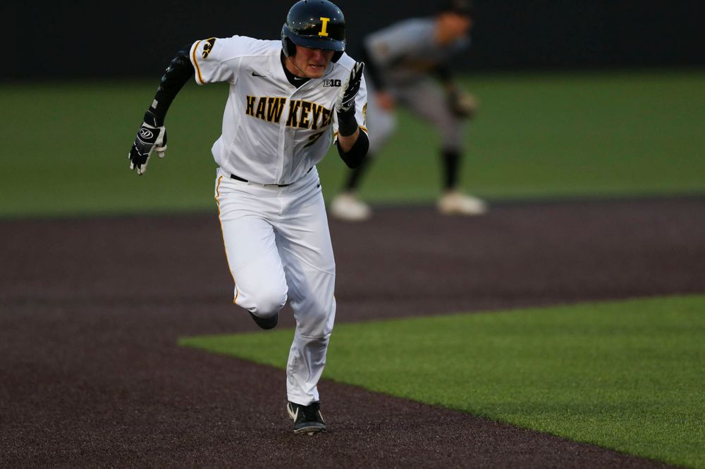Iowa infielder Brendan Sher  at baseball vs Milwaukee on Tuesday, April 23, 2019 at Duane Banks Field. (Lily Smith/hawkeyesports.com)