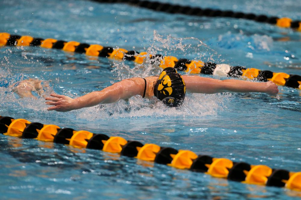 Iowa’s Kelsey Drake during Iowa swim and dive vs Minnesota on Saturday, October 26, 2019 at the Campus Wellness and Recreation Center. (Lily Smith/hawkeyesports.com)