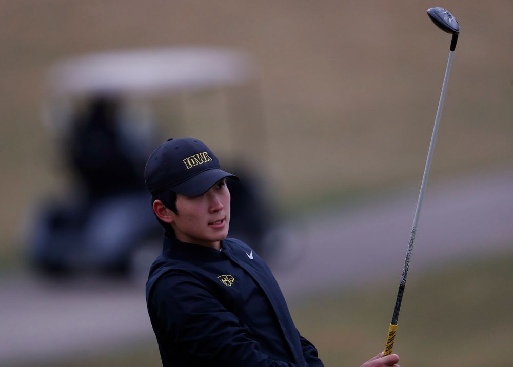 Iowa's Jaewook Lee during day two of the 2018 Hawkeye Invitational Friday, April 13, 2018 at Finkbine Golf Course. (Brian Ray/hawkeyesports.com)