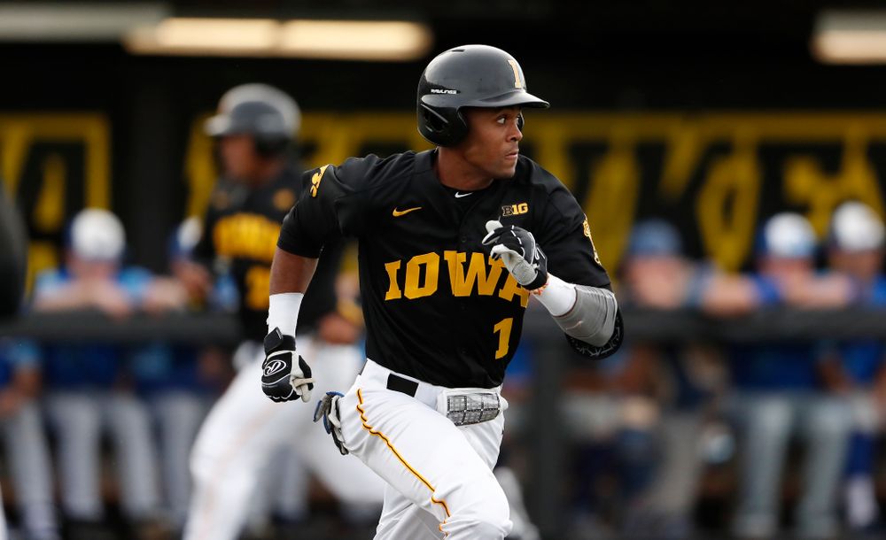 Lorenzo Elion against the Ontario Blue Jays Friday, September 21, 2018 at Duane Banks Field. (Brian Ray/hawkeyesports.com)