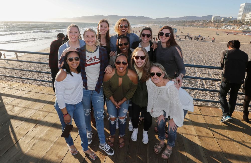 The Iowa Hawkeyes on the Santa Monica Pier Thursday, March 15, 2018 in Santa Monica. (Brian Ray/hawkeyesports.com)