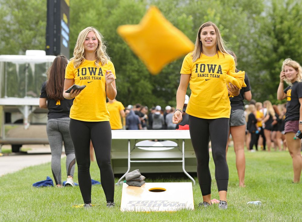 Student-athletes play bags during the Student-Athlete Kickoff outside the Karro Athletics Hall of Fame Building in Iowa City on Sunday, Aug 25, 2019. (Stephen Mally/hawkeyesports.com)