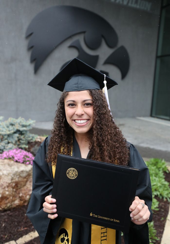 Iowa SoftballÕs Lea Thompson during the College of Liberal Arts and Sciences spring commencement Saturday, May 11, 2019 at Carver-Hawkeye Arena. (Brian Ray/hawkeyesports.com)