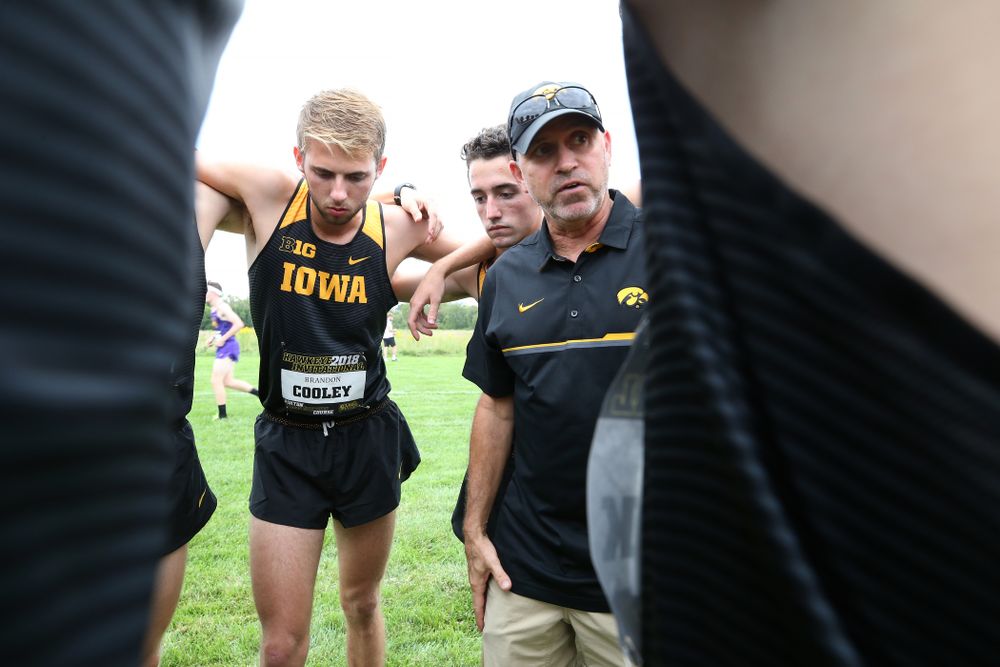 Head Coach Randy Hasenbank during the Hawkeye Invitational Friday, August 31, 2018 at the Ashton Cross Country Course.  (Brian Ray/hawkeyesports.com)