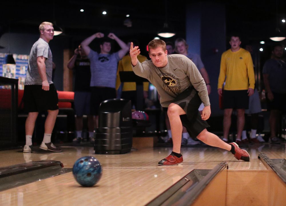 Iowa Hawkeyes linebacker Seth Benson (44) during the Players' Night at Splitsville Friday, December 28, 2018 in the Sparkman Wharf area of Tampa, FL.(Brian Ray/hawkeyesports.com)