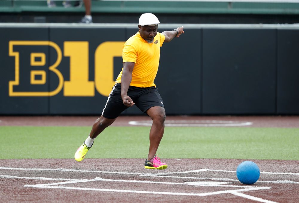  Director of Athletics IT Eddie Etsey during the Iowa Student Athlete Kickoff Kickball game  Sunday, August 19, 2018 at Duane Banks Field. (Brian Ray/hawkeyesports.com)