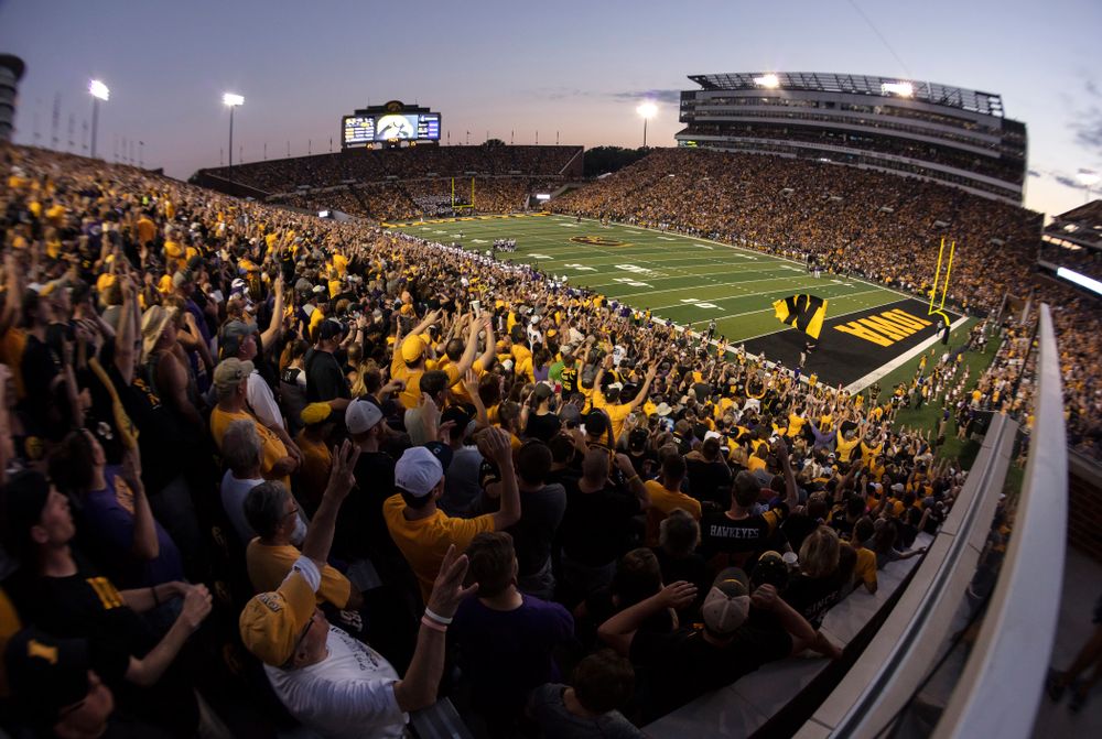 The Iowa Hawkeyes against the Northern Iowa Panthers Saturday, September 15, 2018 at Kinnick Stadium. (Brian Ray/hawkeyesports.com)