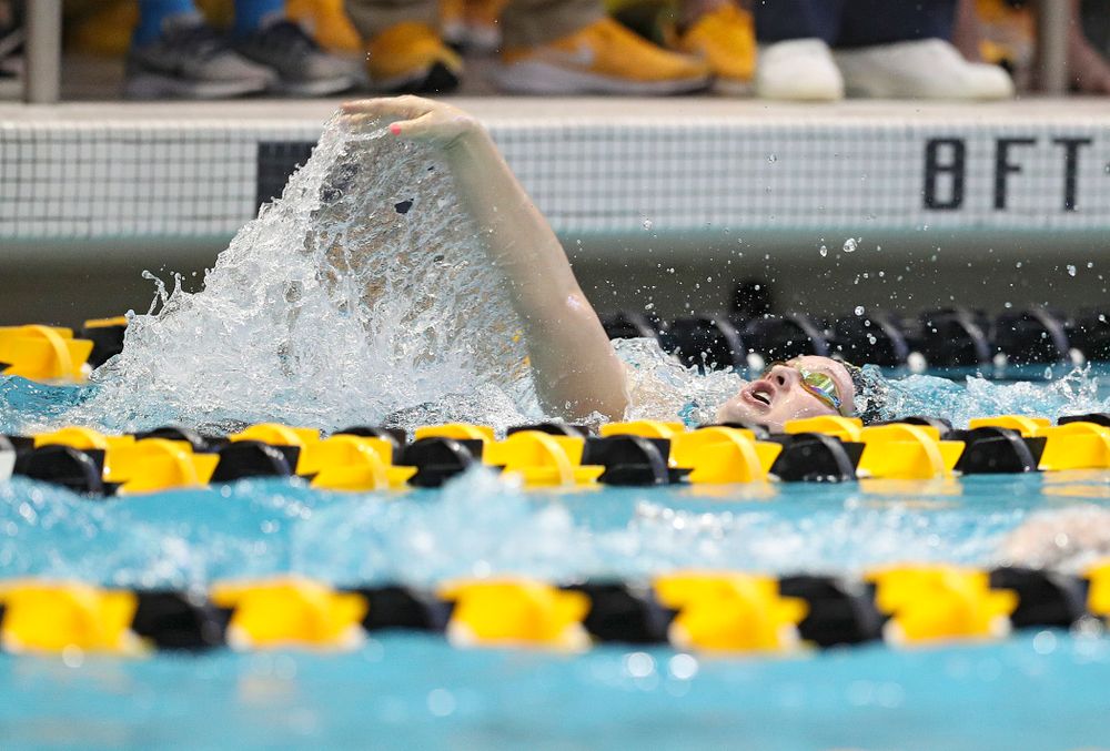 Iowa’s Lexi Horner swims the women’s 400 yard individual medley preliminary event during the 2020 Women’s Big Ten Swimming and Diving Championships at the Campus Recreation and Wellness Center in Iowa City on Friday, February 21, 2020. (Stephen Mally/hawkeyesports.com)