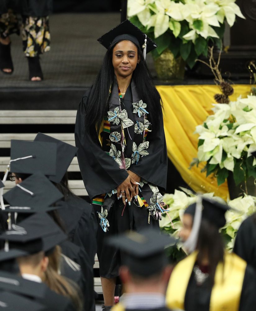 Iowa Briana Guillory during the Fall Commencement Ceremony  Saturday, December 15, 2018 at Carver-Hawkeye Arena. (Brian Ray/hawkeyesports.com)
