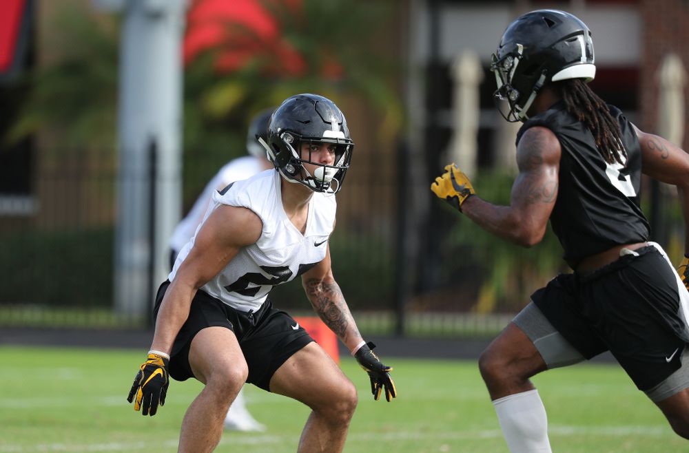 Iowa Hawkeyes defensive back Amani Hooker (27) during practice for the 2019 Outback Bowl Friday, December 28, 2018 at the University of Tampa. (Brian Ray/hawkeyesports.com)