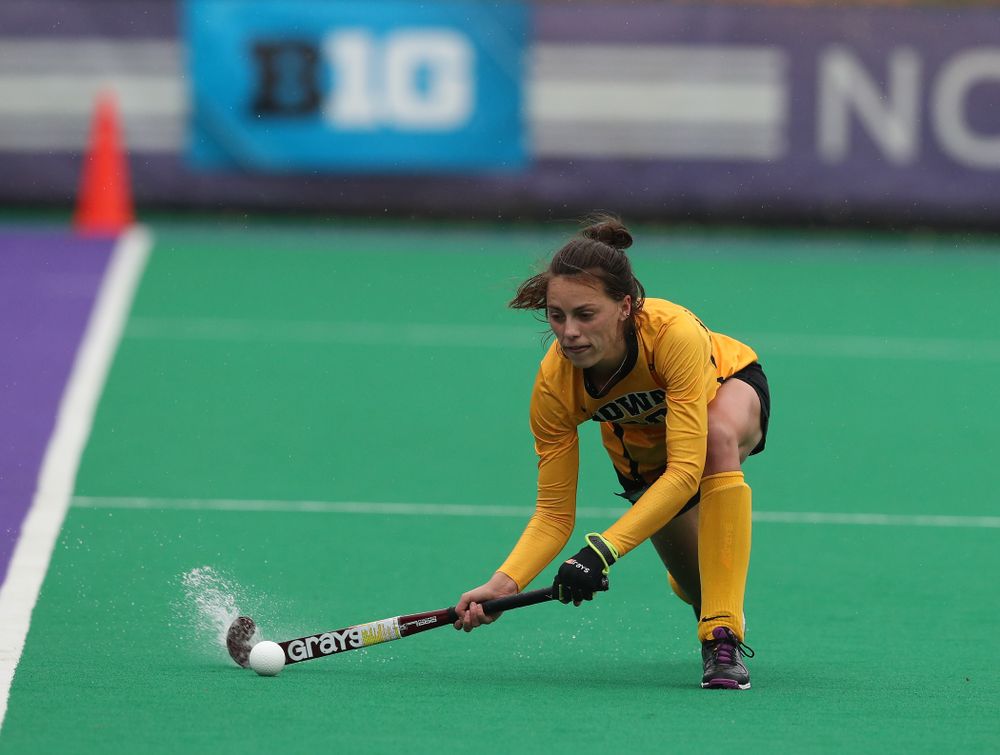 Iowa Hawkeyes Isabella Brown (10) against Maryland during the championship game of the Big Ten Tournament Sunday, November 4, 2018 at Lakeside Field in Evanston, Ill. (Brian Ray/hawkeyesports.com)