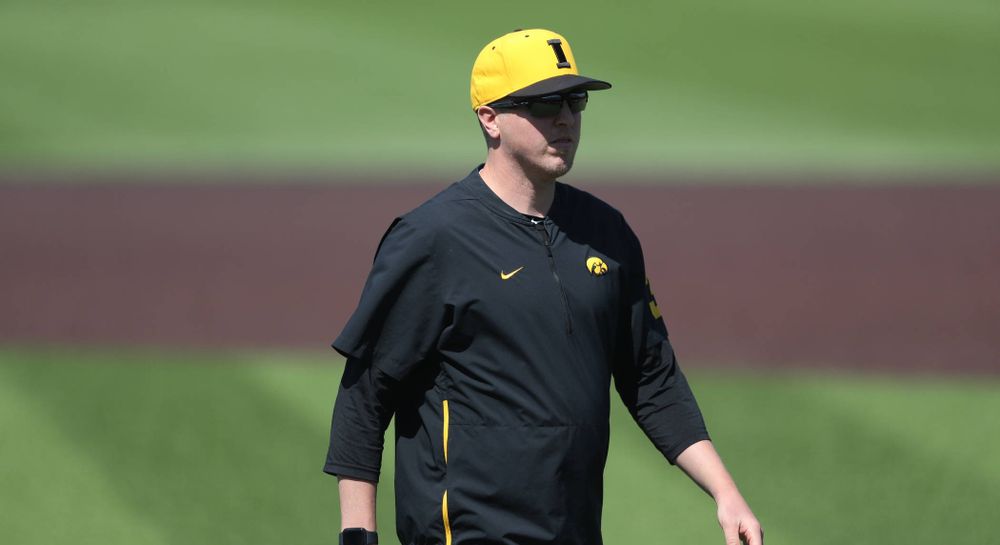 Pitching coach Tom Gorzelanny during game two against UC Irvine Saturday, May 4, 2019 at Duane Banks Field. (Brian Ray/hawkeyesports.com)