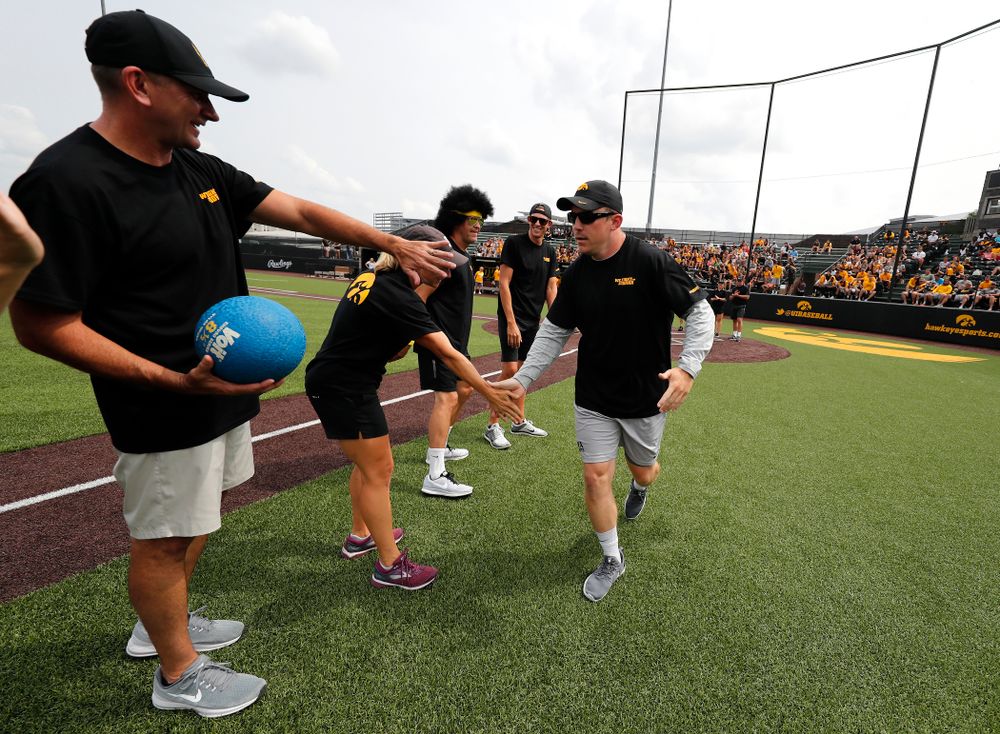 Director of Football New Media Max Allen during the Iowa Student Athlete Kickoff Kickball game  Sunday, August 19, 2018 at Duane Banks Field. (Brian Ray/hawkeyesports.com)
