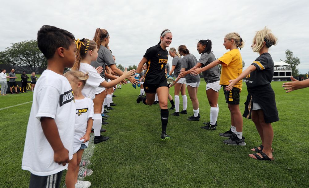 Iowa Hawkeyes goalkeeper Claire Graves (1) during a 6-1 win over Northern Iowa Sunday, August 25, 2019 at the Iowa Soccer Complex. (Brian Ray/hawkeyesports.com)