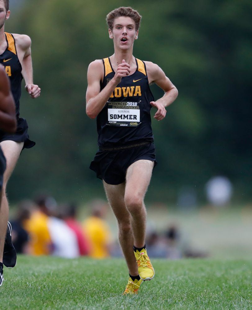 Konnor Sommer during the Hawkeye Invitational Friday, August 31, 2018 at the Ashton Cross Country Course.  (Brian Ray/hawkeyesports.com)