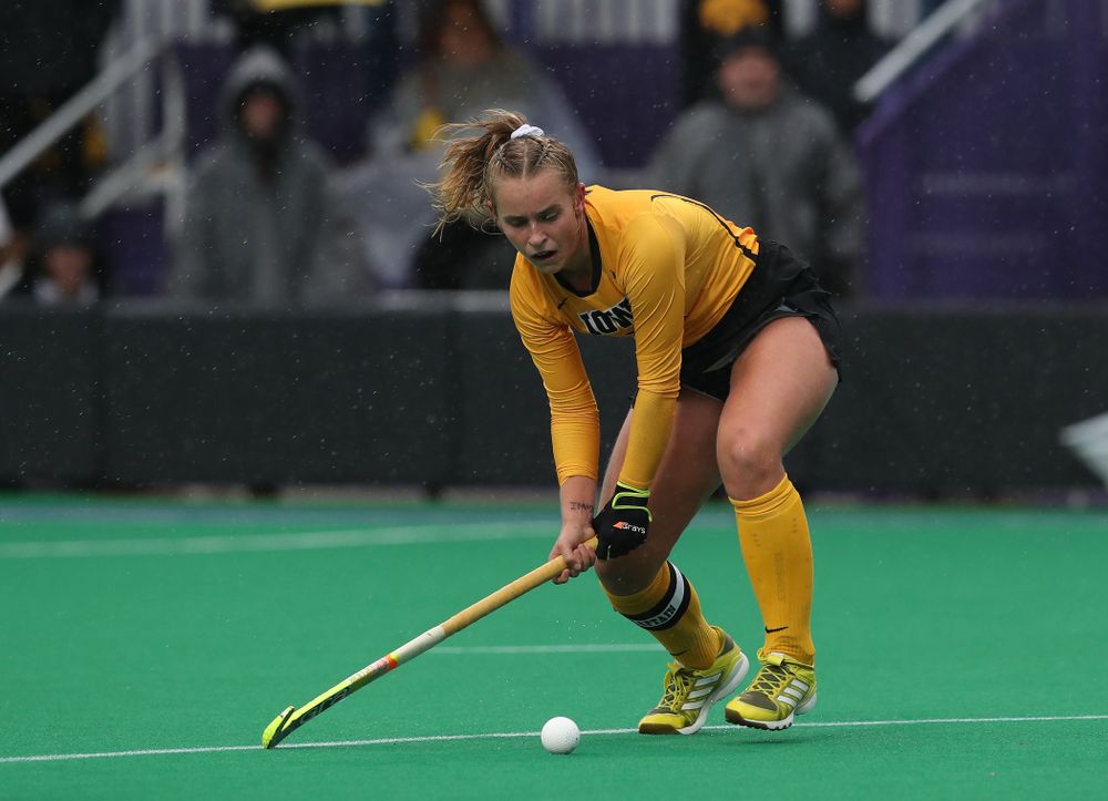 Iowa Hawkeyes Katie Birch (11) scores against Maryland during the championship game of the Big Ten Tournament Sunday, November 4, 2018 at Lakeside Field in Evanston, Ill. (Brian Ray/hawkeyesports.com)