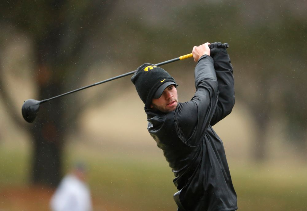 Iowa's Jack Simpson during day two of the 2018 Hawkeye Invitational Friday, April 13, 2018 at Finkbine Golf Course. (Brian Ray/hawkeyesports.com)