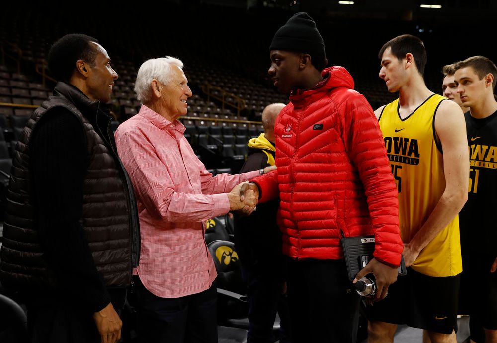 Lute Olson, Ronnie Lester, and Tyler Cook