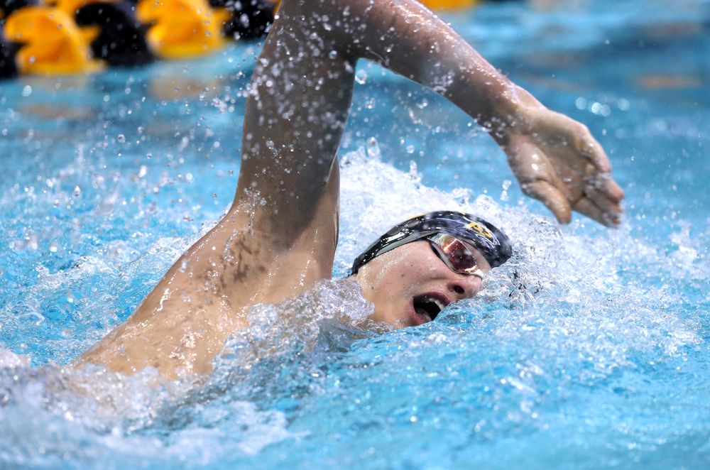 Iowa's Andrew Fierke competes in the 200-yard freestyle on the third day at the 2019 Big Ten Swimming and Diving Championships Thursday, February 28, 2019 at the Campus Wellness and Recreation Center. (Brian Ray/hawkeyesports.com)