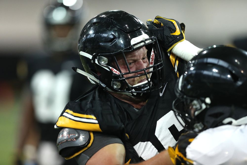 Iowa Hawkeyes fullback Brady Ross (36) during Fall Camp Practice No. 16 Tuesday, August 20, 2019 at the Ronald D. and Margaret L. Kenyon Football Practice Facility. (Brian Ray/hawkeyesports.com)