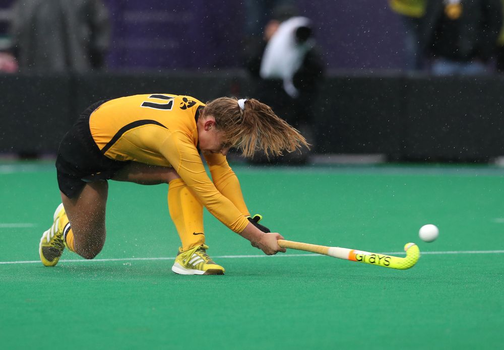 Iowa Hawkeyes Katie Birch (11) scores against Maryland during the championship game of the Big Ten Tournament Sunday, November 4, 2018 at Lakeside Field in Evanston, Ill. (Brian Ray/hawkeyesports.com)