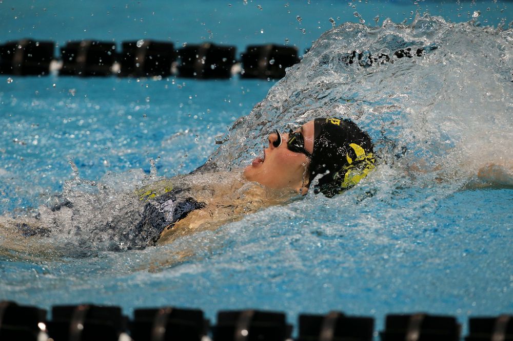 Iowa’s Georgia Clark during Iowa swim and dive vs Minnesota on Saturday, October 26, 2019 at the Campus Wellness and Recreation Center. (Lily Smith/hawkeyesports.com)