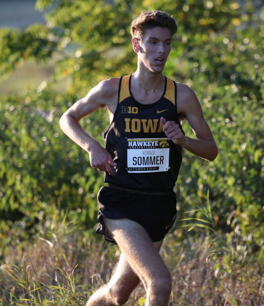 IowaÕs Konnor Sommer runs in the 2019 Hawkeye Invitational Friday, September 6, 2019 at the Ashton Cross Country Course. (Brian Ray/hawkeyesports.com)