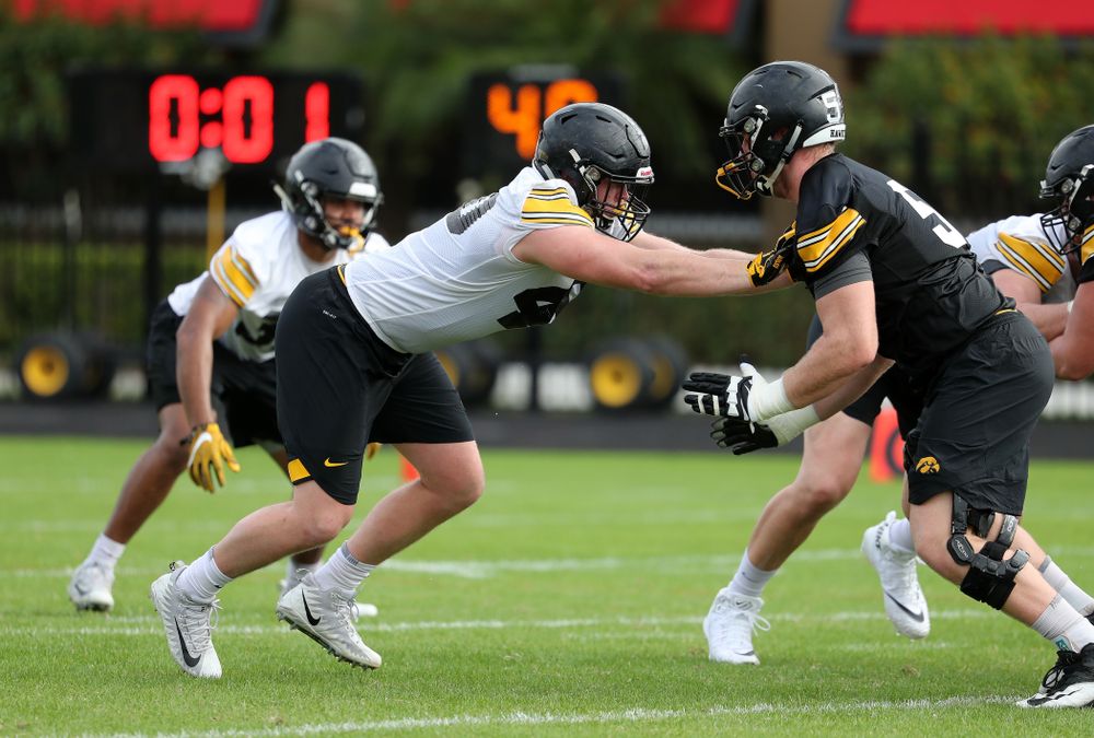 Iowa Hawkeyes defensive end Parker Hesse (40) during practice for the 2019 Outback Bowl Friday, December 28, 2018 at the University of Tampa. (Brian Ray/hawkeyesports.com)