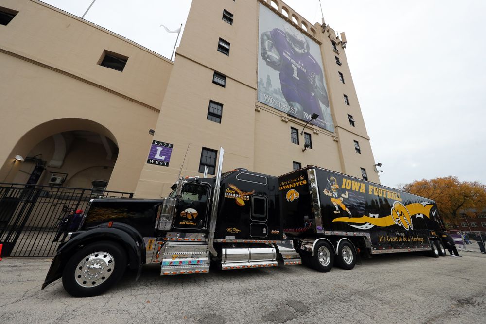 The Hawk Truck against the Northwestern Wildcats Saturday, October 26, 2019 at Ryan Field in Evanston, Ill. (Brian Ray/hawkeyesports.com)