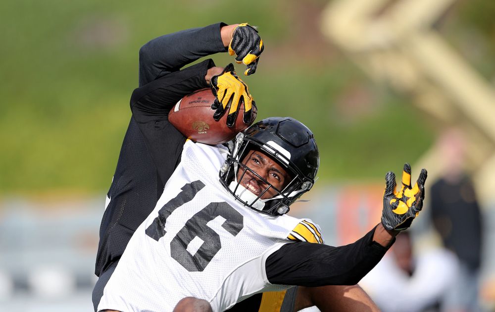 Iowa Hawkeyes defensive back Terry Roberts (16) during Holiday Bowl Practice No. 3  Tuesday, December 24, 2019 at San Diego Mesa College. (Brian Ray/hawkeyesports.com)