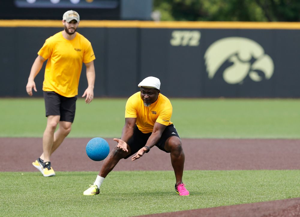  Director of Athletics IT Eddie Etsey during the Iowa Student Athlete Kickoff Kickball game  Sunday, August 19, 2018 at Duane Banks Field. (Brian Ray/hawkeyesports.com)