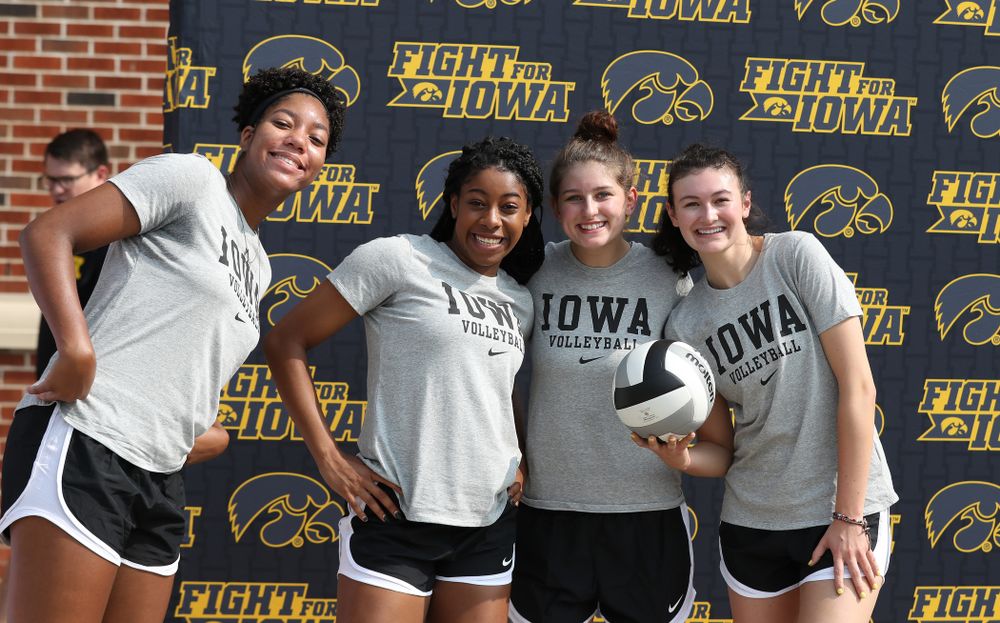 The Iowa Volleyball Team during Kids Day Saturday, August 11, 2018 at Kinnick Stadium. (Brian Ray/hawkeyesports.com)