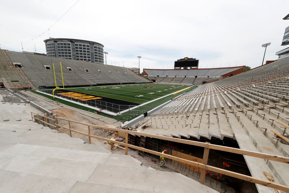 The view from the northwest corner of the lower bowl of the north end zone Wednesday, June 6, 2018 at Kinnick Stadium. (Brian Ray/hawkeyesports.com)