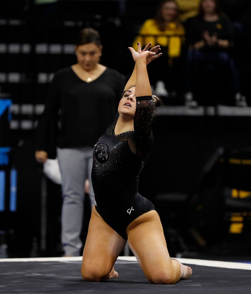 Nikki Youd competes on the floor 