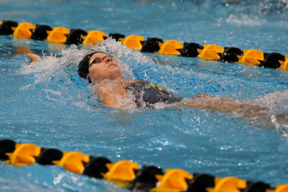 Iowa’s Julia Koluch during Iowa swim and dive vs Minnesota on Saturday, October 26, 2019 at the Campus Wellness and Recreation Center. (Lily Smith/hawkeyesports.com)