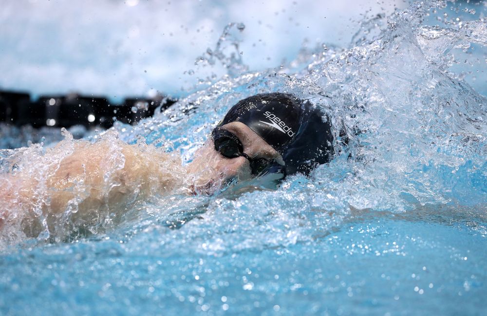 Iowa's Jackson Allmon competes in the 200-yard freestyle on the third day at the 2019 Big Ten Swimming and Diving Championships Thursday, February 28, 2019 at the Campus Wellness and Recreation Center. (Brian Ray/hawkeyesports.com)