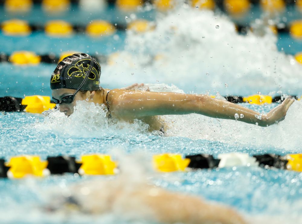Iowa's Tereysa Lehnertz swims the 200 yard butterfly