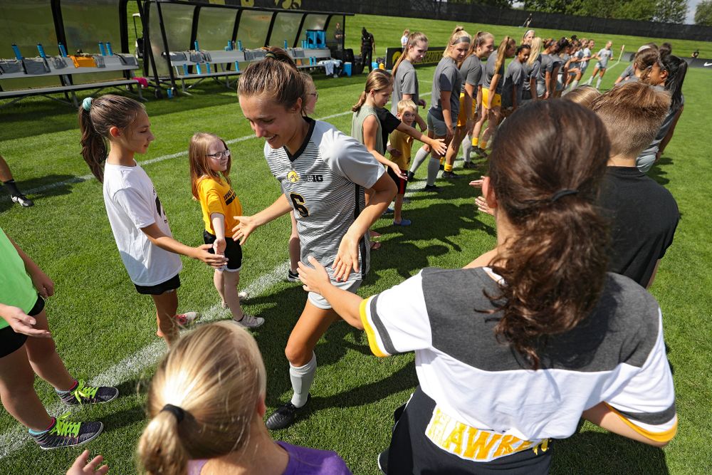 Iowa midfielder Isabella Blackman (6) takes the field for their match at the Iowa Soccer Complex in Iowa City on Sunday, Sep 1, 2019. (Stephen Mally/hawkeyesports.com)