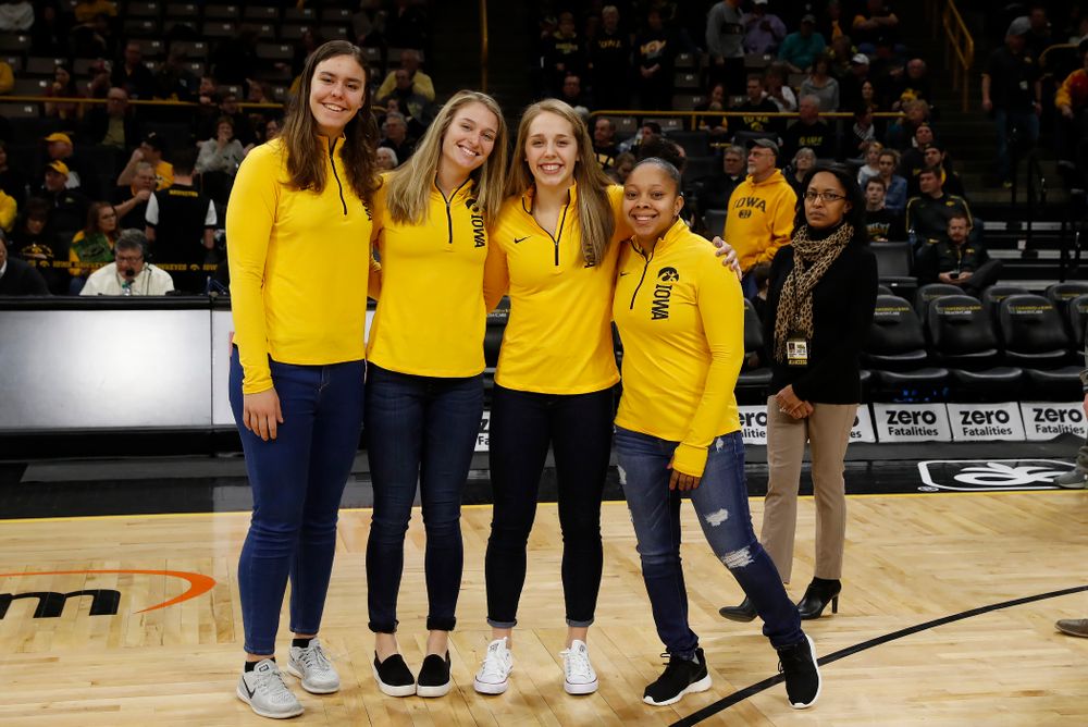 Iowa Women's Basketball during the PCA recognition 
